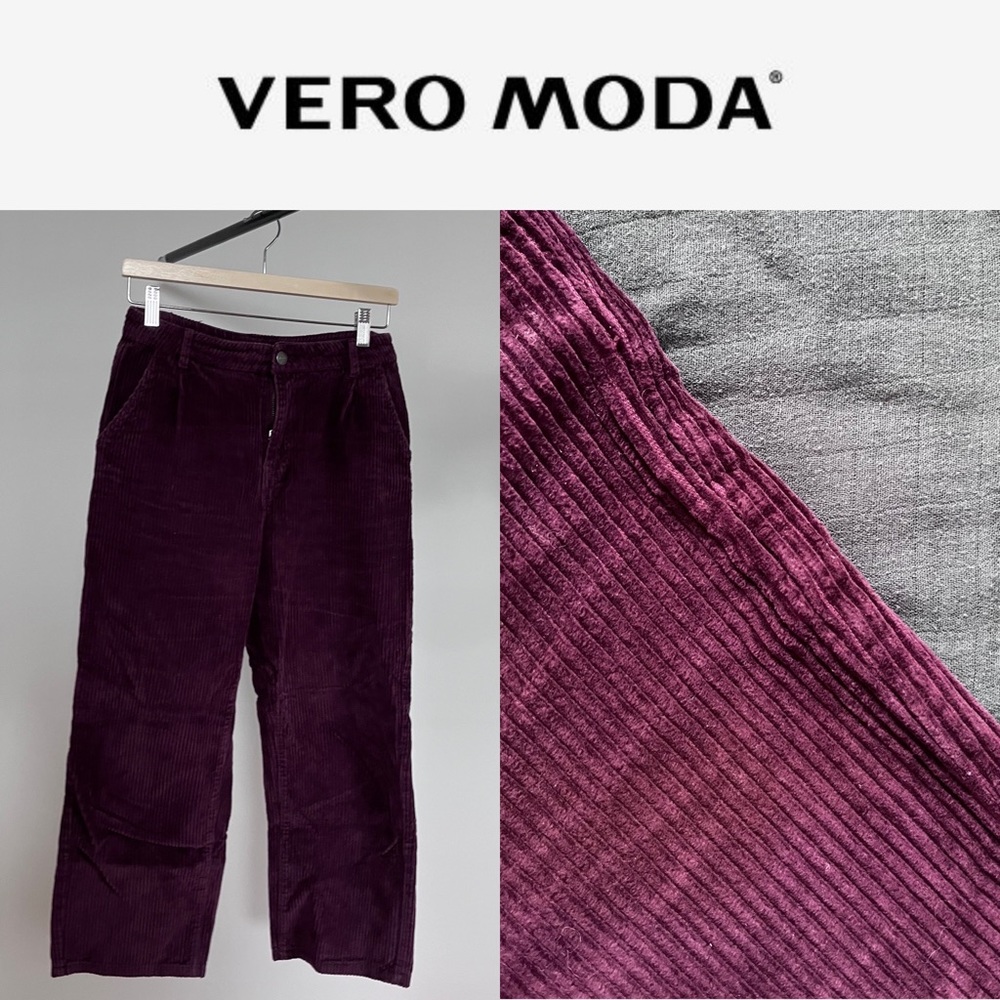 Vero Moda wide-leg cropped corduroys